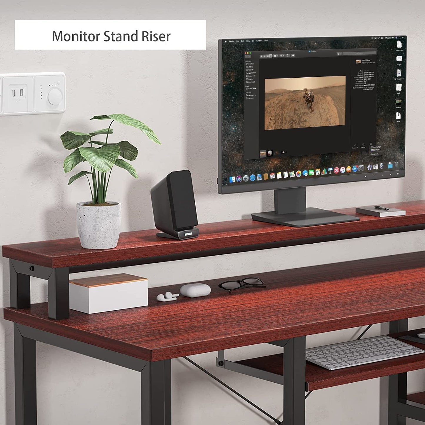 47" Studying Writing Table for Home Office (Cherry)