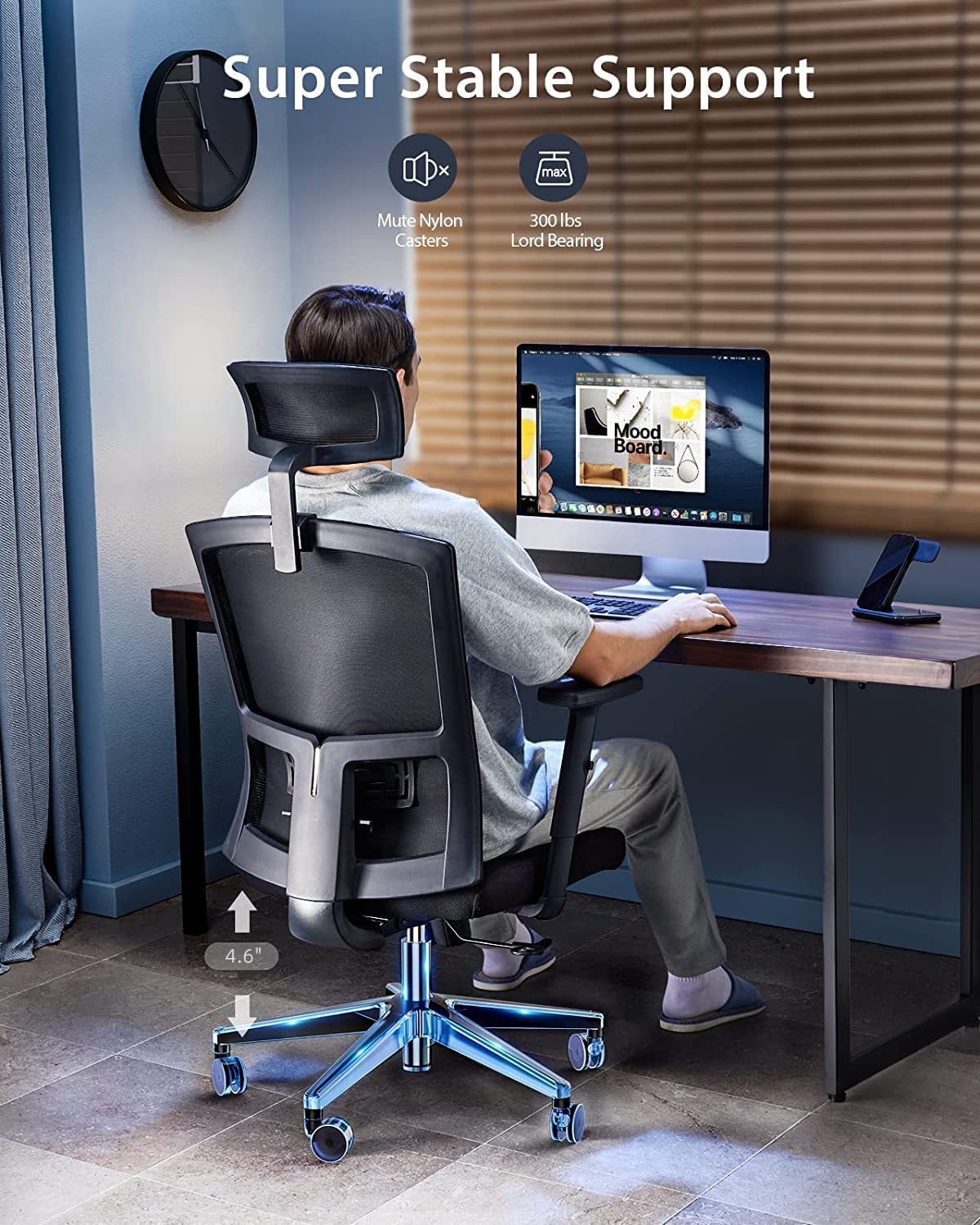 Ergonomic Office Chair with Lumbar Support Computer Chair
