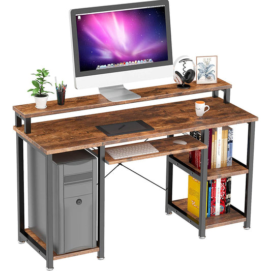 47" Studying Writing Table for Home Office (Rustic Brown)