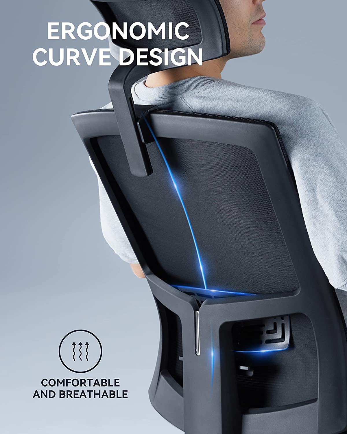 Ergonomic Office Chair with  Lumbar Support Computer Chair